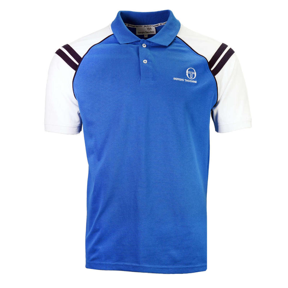 Sergio Tacchini Cortona Polo Shirt Bright Blue / White