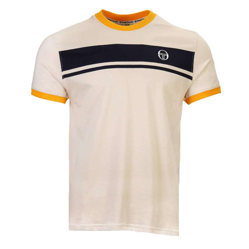 /Sergio Tacchini Master Tee Shirt Off White / Navy | Adaptor Clothing