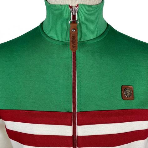 Trojan Records Panel Chest Stripe Track Top Emerald Thumbnail 2