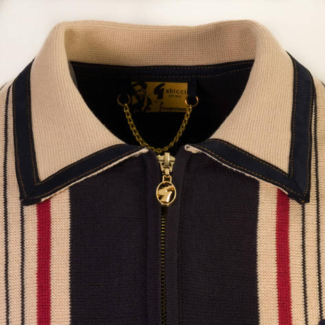 Gabicci Vintage x Gregory Isaacs Zip Through Cardigan Navy Thumbnail 2