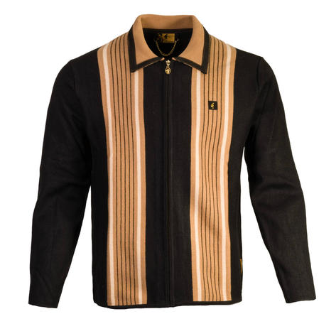 Gabicci Vintage x Gregory Isaacs Zip Through Cardigan Black Thumbnail 1