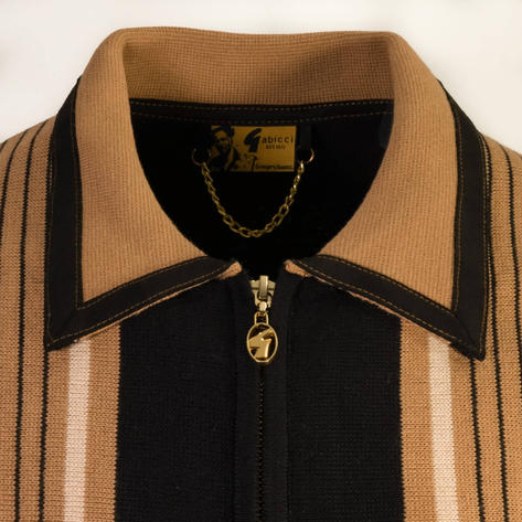 Gabicci Vintage x Gregory Isaacs Zip Through Cardigan Black Thumbnail 2