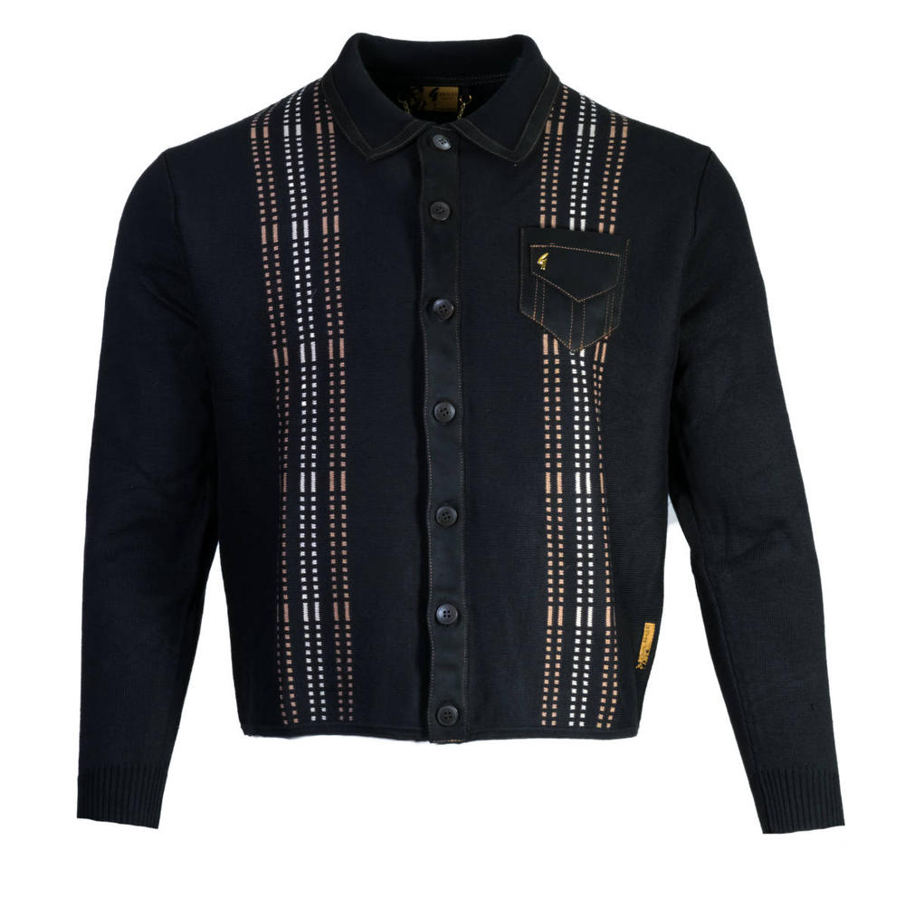 Gabicci Vintage x Gregory Isaacs Button Through Cardigan Black