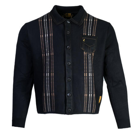 Gabicci Vintage x Gregory Isaacs Button Through Cardigan Black