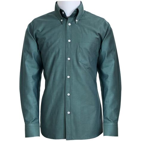 Adaptor Clothing Oxford Long Sleeve Button Down Shirt Peacock Thumbnail 1