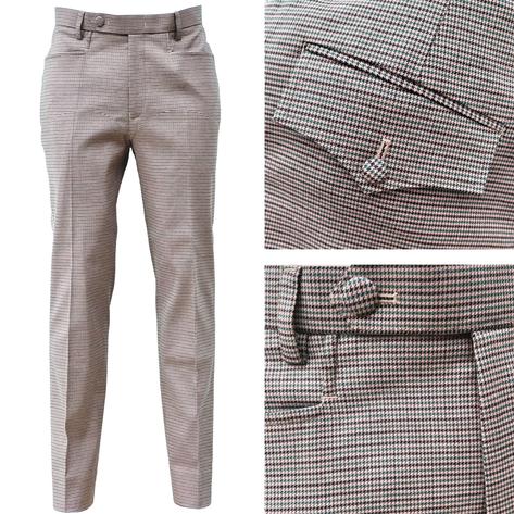 Adaptor Clothing Frogmouth Pocket Trouser Houndstooth BEIGE Green