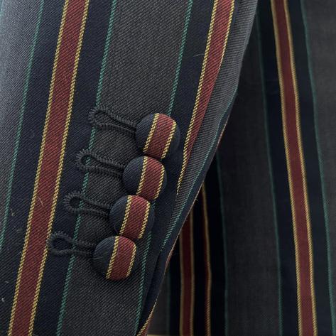 Adaptor Clothing 3 Button Stripe Boating Blazer Jacket Charcoal Thumbnail 6