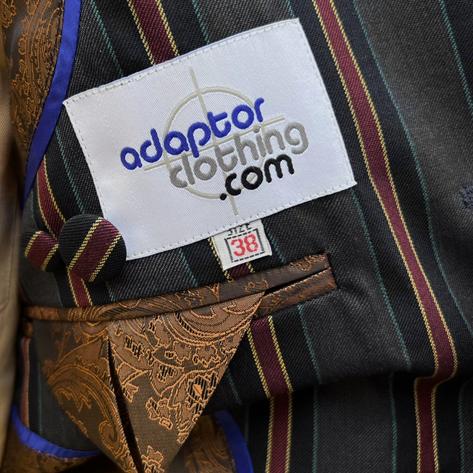 Adaptor Clothing 3 Button Stripe Boating Blazer Jacket Charcoal Thumbnail 7