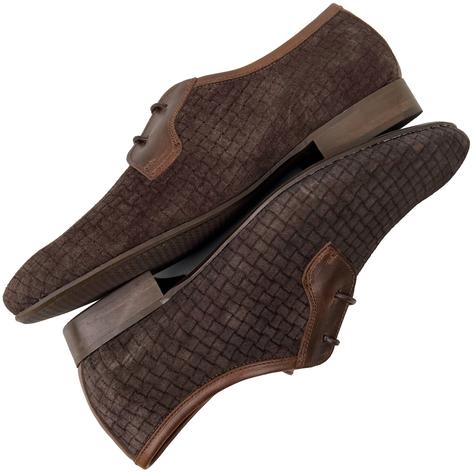 Exclusive Gabicci x Adaptor Basketweave Suede Shoes Brown Thumbnail 5