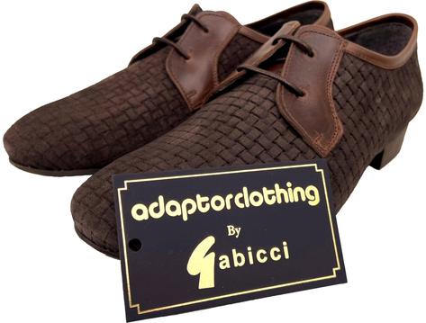 Exclusive Gabicci x Adaptor Basketweave Suede Shoes Brown Thumbnail 6
