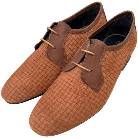 Exclusive Gabicci x Adaptor Basketweave Suede Shoes Tan Thumbnail 1