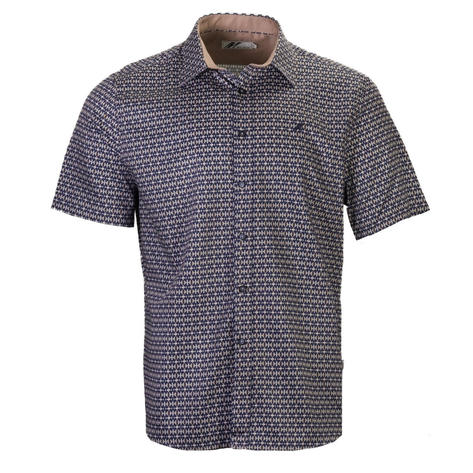 Mish Mash Geo Diamonds Print Shirt Navy Thumbnail 1