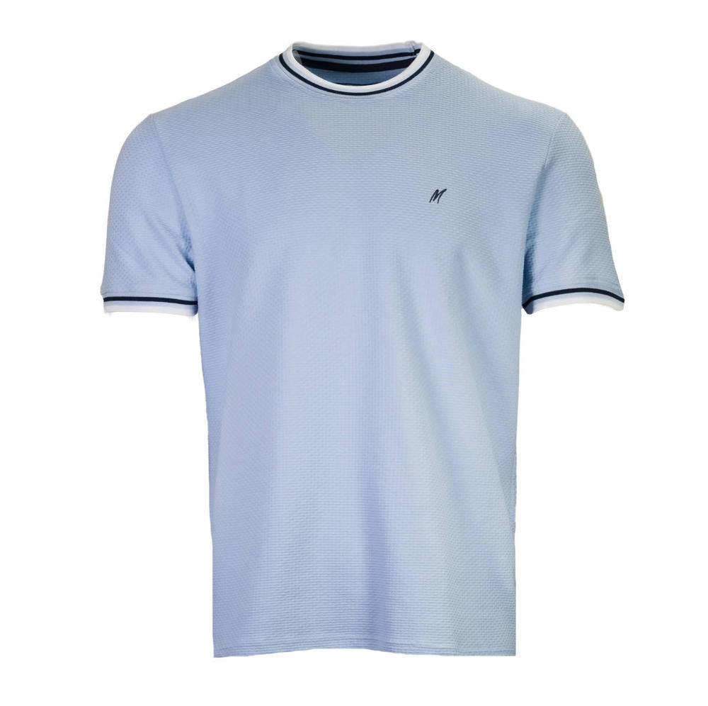 Mish Mash Basketweave T Shirt Sky Blue