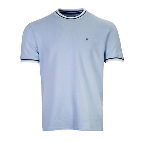 Mish Mash Basketweave T Shirt Sky Blue Thumbnail 1