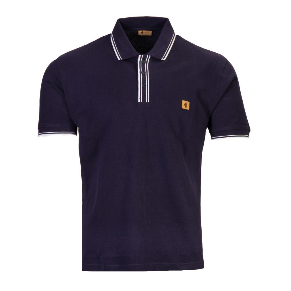 Gabicci Vintage Tipped Pique Polo Navy