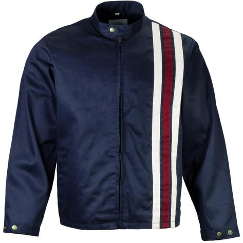 Adaptor Clothing Racing Stripe Rally Jacket Navy Blue Thumbnail 1