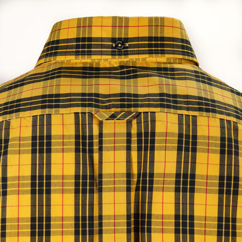 Tootal Short Sleeve Button Down Check Shirt Mustard And Black Thumbnail 3