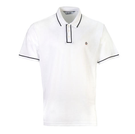Original Penguin Airtex Finge Gauge Knit Polo Shirt White Thumbnail 1