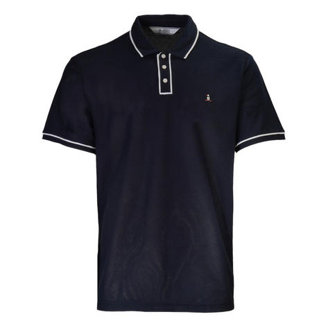 Original Penguin Airtex Fine Gauge Knit Polo Shirt Navy Thumbnail 1