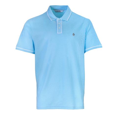 Original Penguin Airtex Fine Gauge Knit Polo Shirt Sky Blue Thumbnail 1