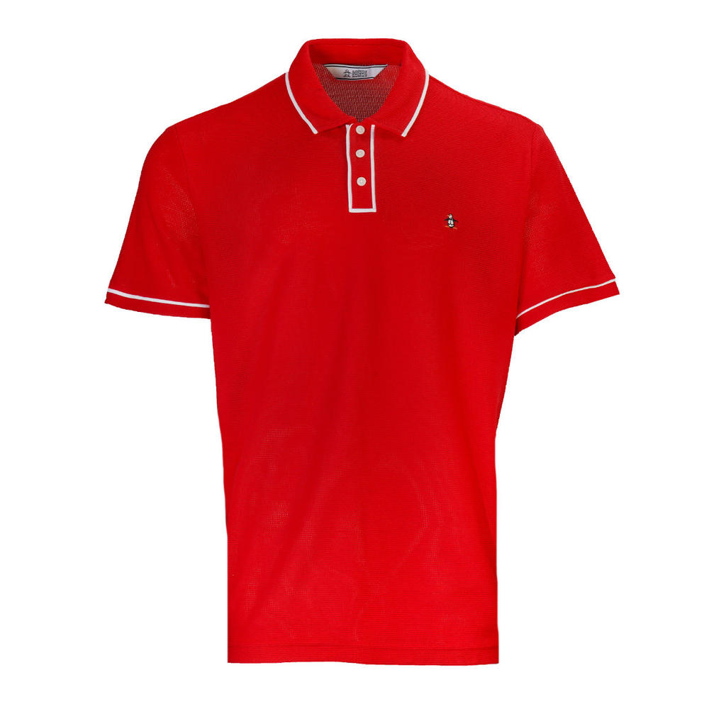 Original Penguin Airtex Fine Gauge Knit Polo Shirt Red