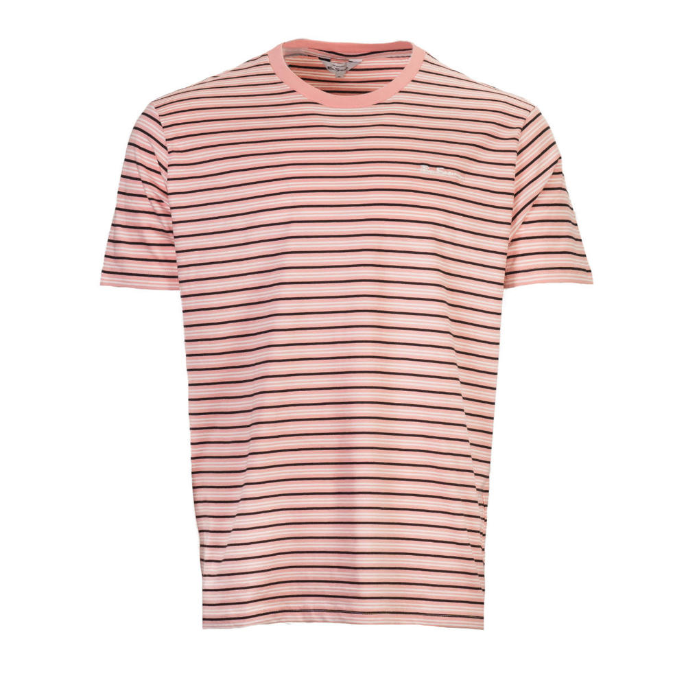 Ben Sherman Horizontal Stripe T-Shirt Pink