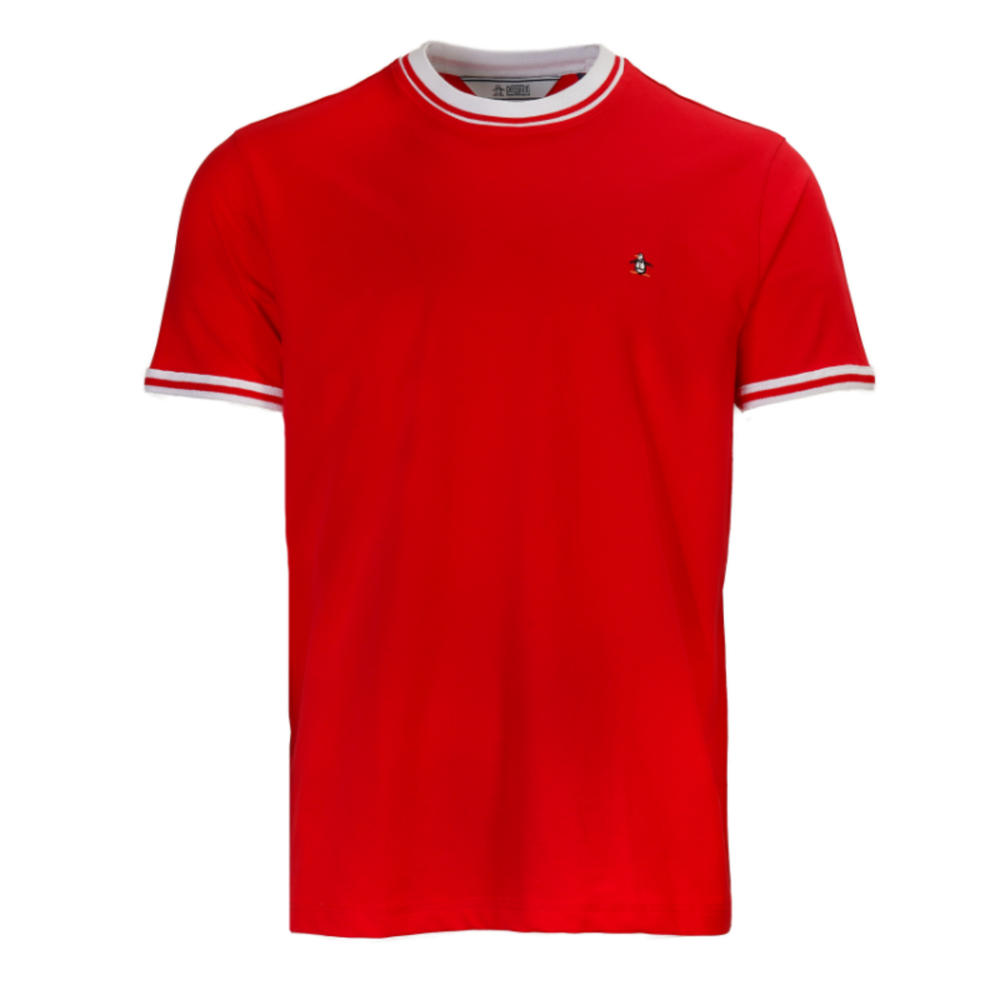 Original Penguin Retro Re-Issue Collection T Shirt Bright Red