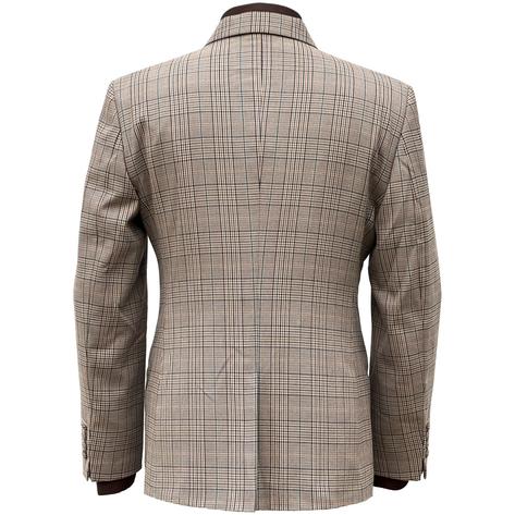 Adaptor Clothing Mod 3 Button Suit Overcheck Taupe Thumbnail 4