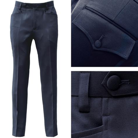 Adaptor Clothing Mod 3 Button Texture Plain Suit NAVY Blue Thumbnail 3