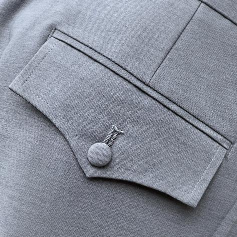 Adaptor Clothing Frogmouth Pocket Texture Plain Trouser GREY Thumbnail 2