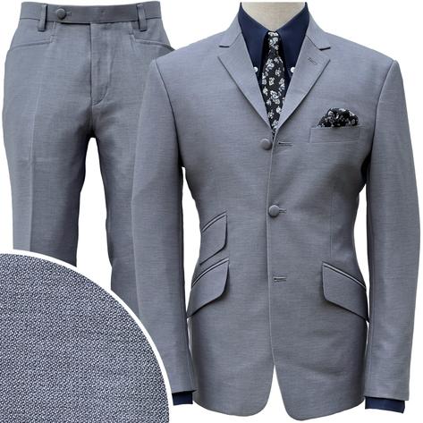 Adaptor Clothing Mod 3 Button Texture Plain Suit GREY