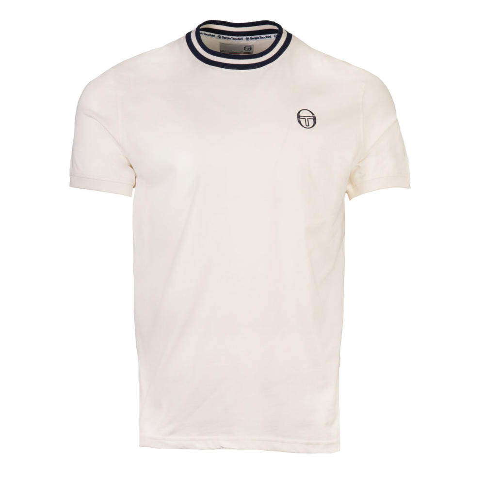 Sergio Tacchini Gardenia T Shirt Off White / Navy