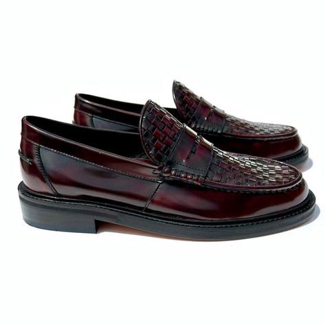 Delicious Junction Basket Weave Loafer Oxblood Thumbnail 2