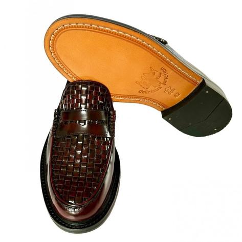 Delicious Junction Basket Weave Loafer Oxblood Thumbnail 4