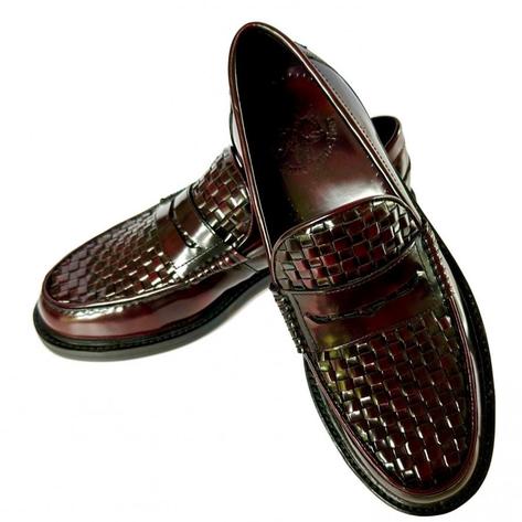 Delicious Junction Basket Weave Loafer Oxblood Thumbnail 1