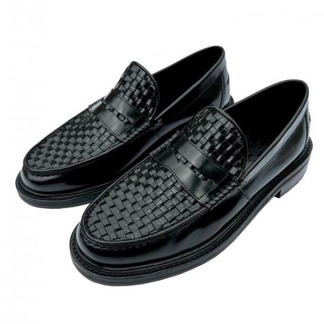 Delicious Junction Basket Weave Loafer Black Thumbnail 5