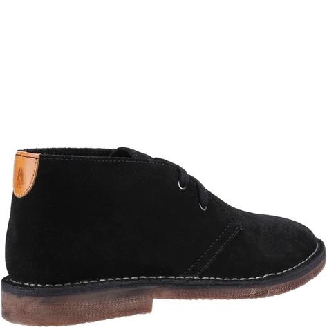 Hush Puppies Samuel Classic 2 Hole Suede Desert Boots Black Thumbnail 2