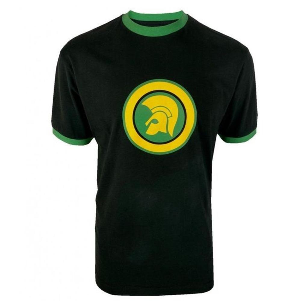 Trojan Records Circle Helmet Print Ringer T-Shirt Black