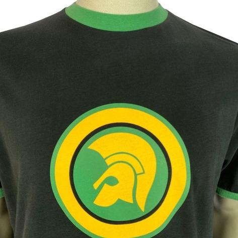 Trojan Records Circle Helmet Print Ringer T-Shirt Black Thumbnail 2