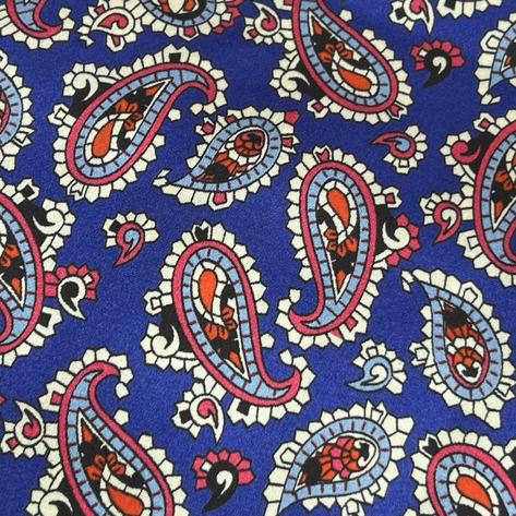 Tootal Mens Traditional Paisley Print Silk Scarf Blue Thumbnail 2