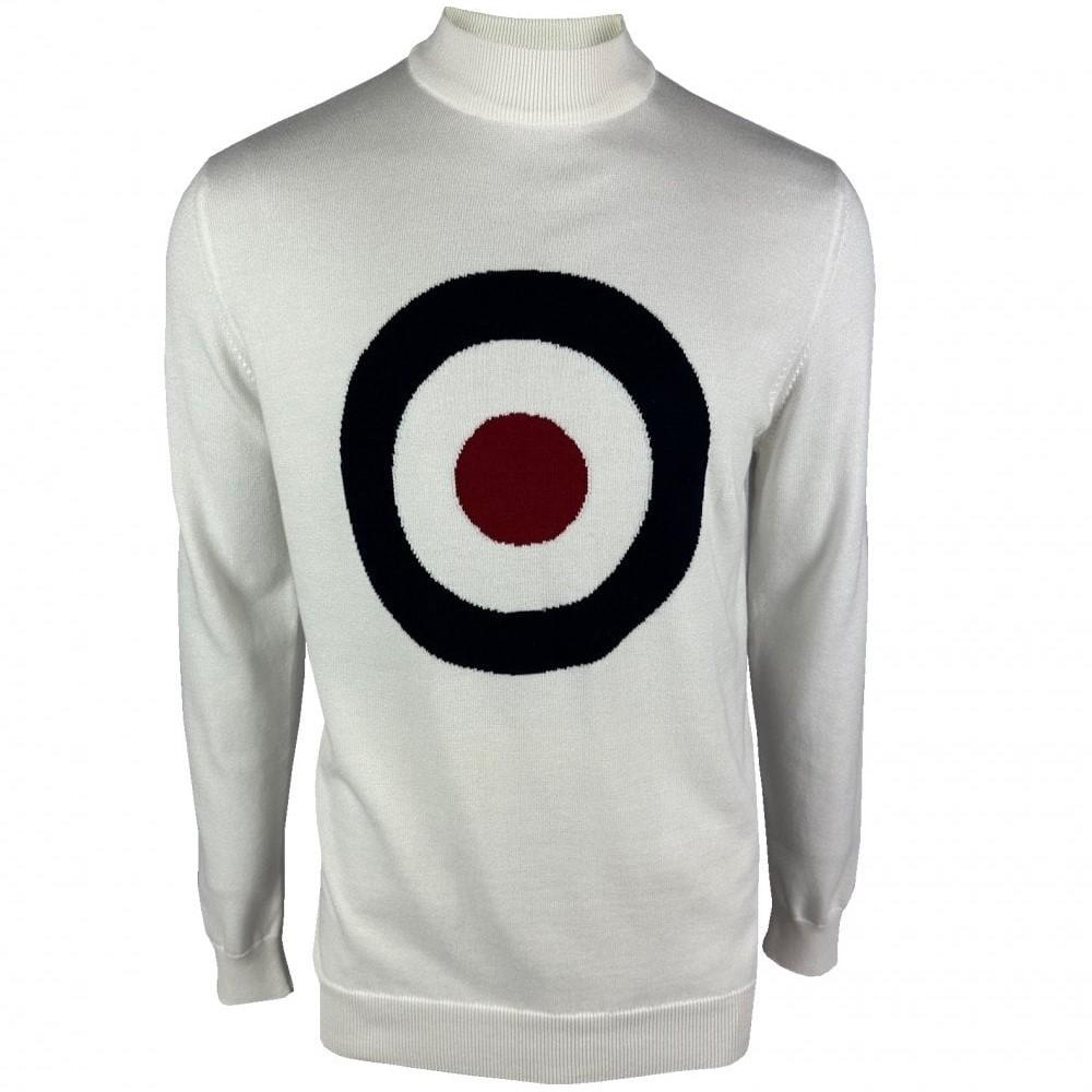 Ska & Soul Moon Target Fine Gauge Long Sleeve Turtle Ecru