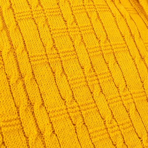 Relco Cable Textured Knit Polo Mustard Thumbnail 2