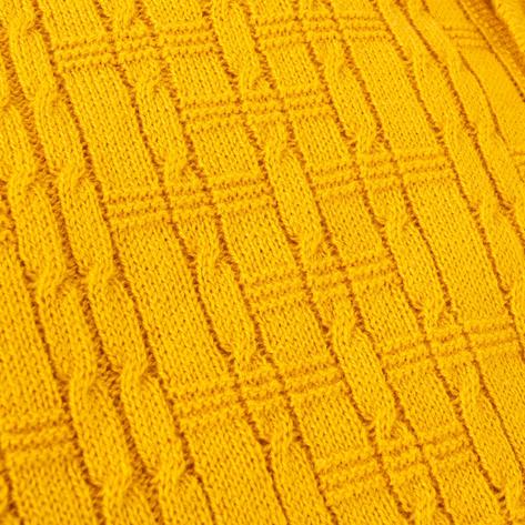 Relco Cable Textured Knit Polo Mustard Thumbnail 2