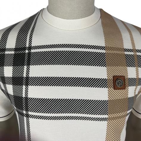 Trojan Records Oversize Check T Shirt Ecru Thumbnail 2