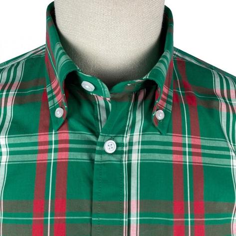 Trojan Records Check Shirt With Pocket Square Emerald Thumbnail 2