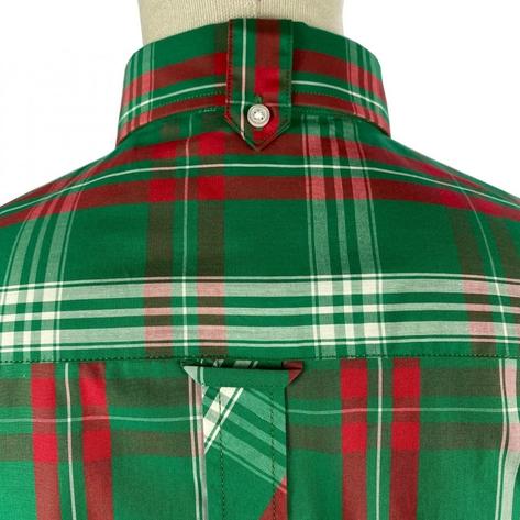 Trojan Records Check Shirt With Pocket Square Emerald Thumbnail 3