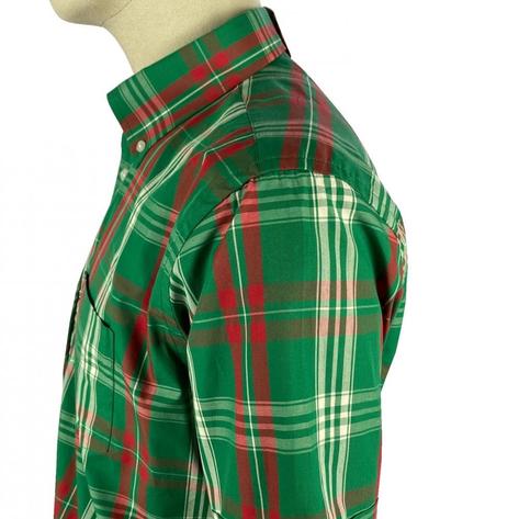 Trojan Records Check Shirt With Pocket Square Emerald Thumbnail 4
