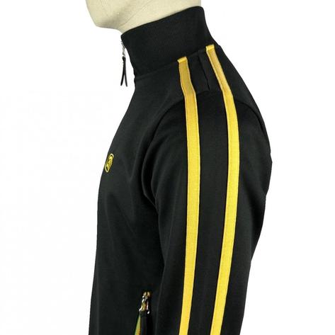 Trojan Recordst Twin Stripe Contrast Zip Track Top Rasta Thumbnail 3