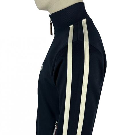 Trojan Recordst Twin Stripe Contrast Zip Track Top Navy Thumbnail 3