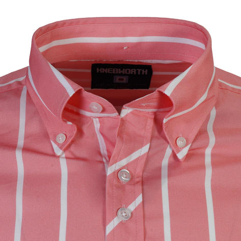 Knebworth Clothing Wide Candy Stripe Button Down Shirt Pink/White Thumbnail 2